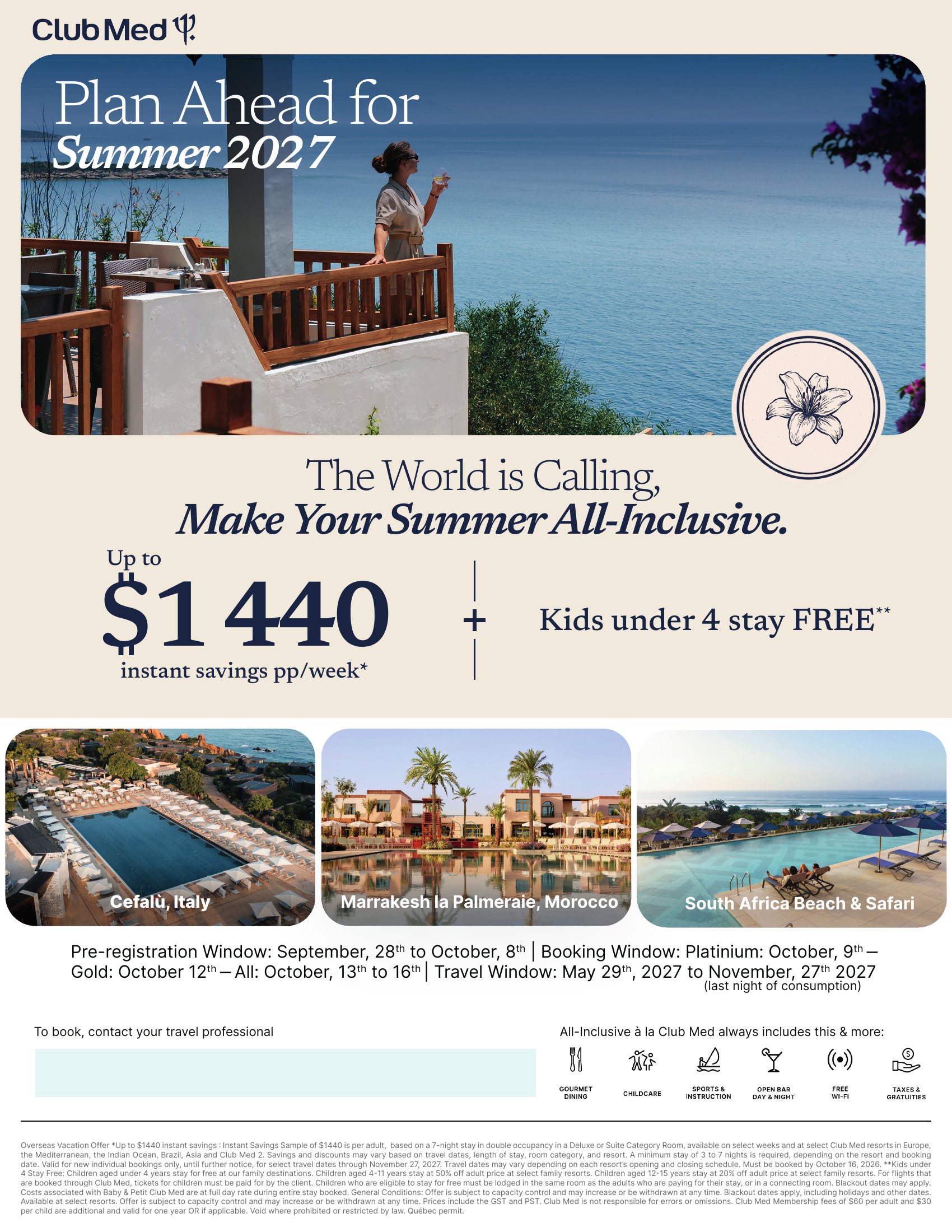 Club Med summer 2027: pre-registration September 28 to October 8, 2026, all-inclusive resorts in Cefalù, Marrakech and South Africa, with Voyages Mascouche Club Med summer 2027: pre-registration September 28 to October 8, 2026, all-inclusive resorts in Cefalù, Marrakech and South Africa, with Voyages Mascouche