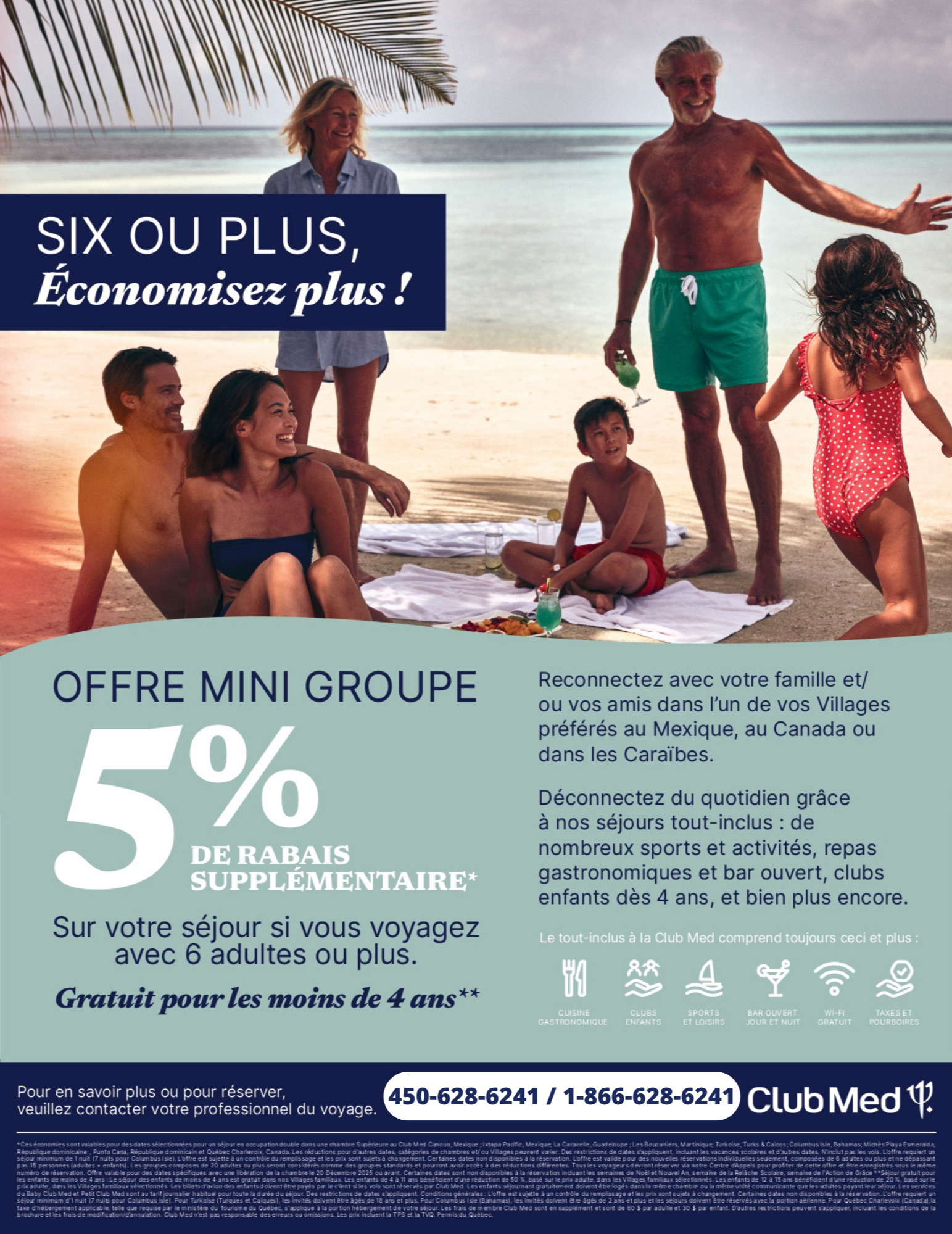 Promotion Club Med : Offre Mini-Groupe 5% de rabais avec Voyages Mascouche CLUB MED PROMOTION Flyer SECTION-4 FR