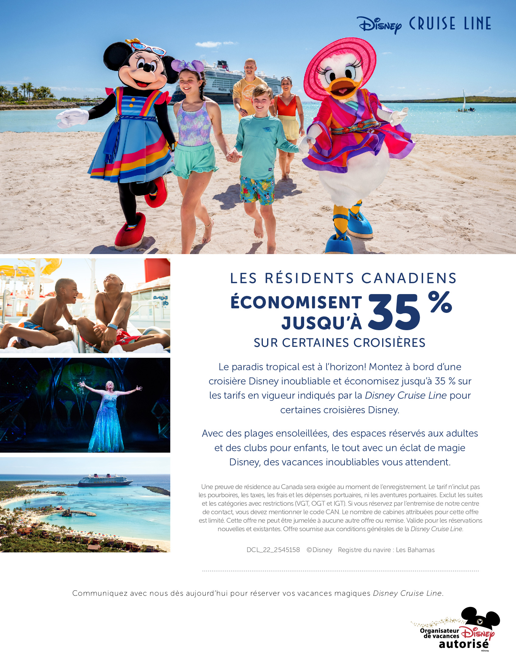 Résidents Canadiens - Économisez jusqu'à 25% sur certaines croisières Disney Cruise Line DISNEY PROMOTION Flyer SECTION-2 Flyer FR