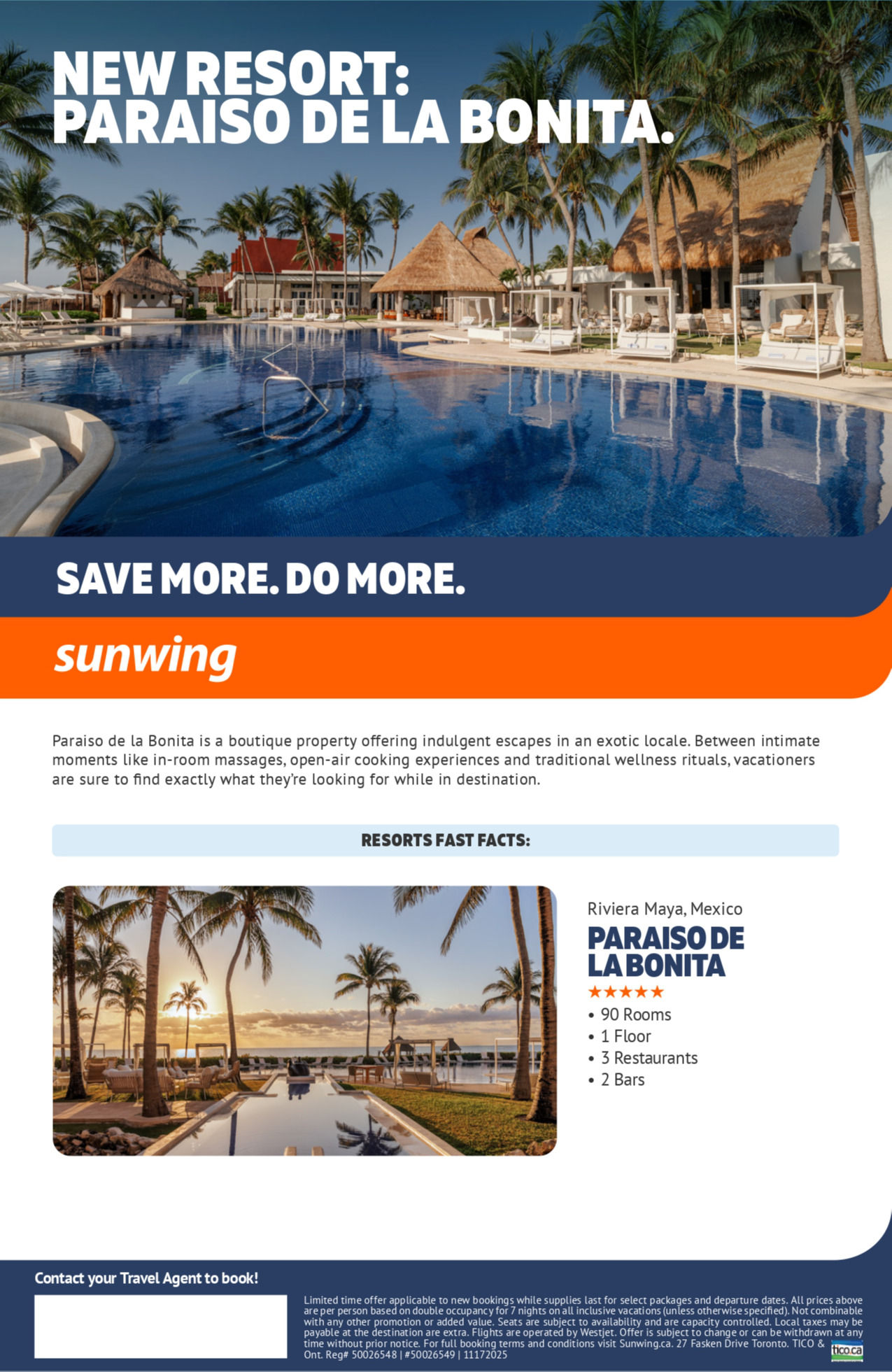 Sunwing Vacations Promotion Paraiso de la Bonita with Voyages Aqua Terra Mascouche Sunwing Vacations Promotion Paraiso de la Bonita with Voyages Aqua Terra Mascouche